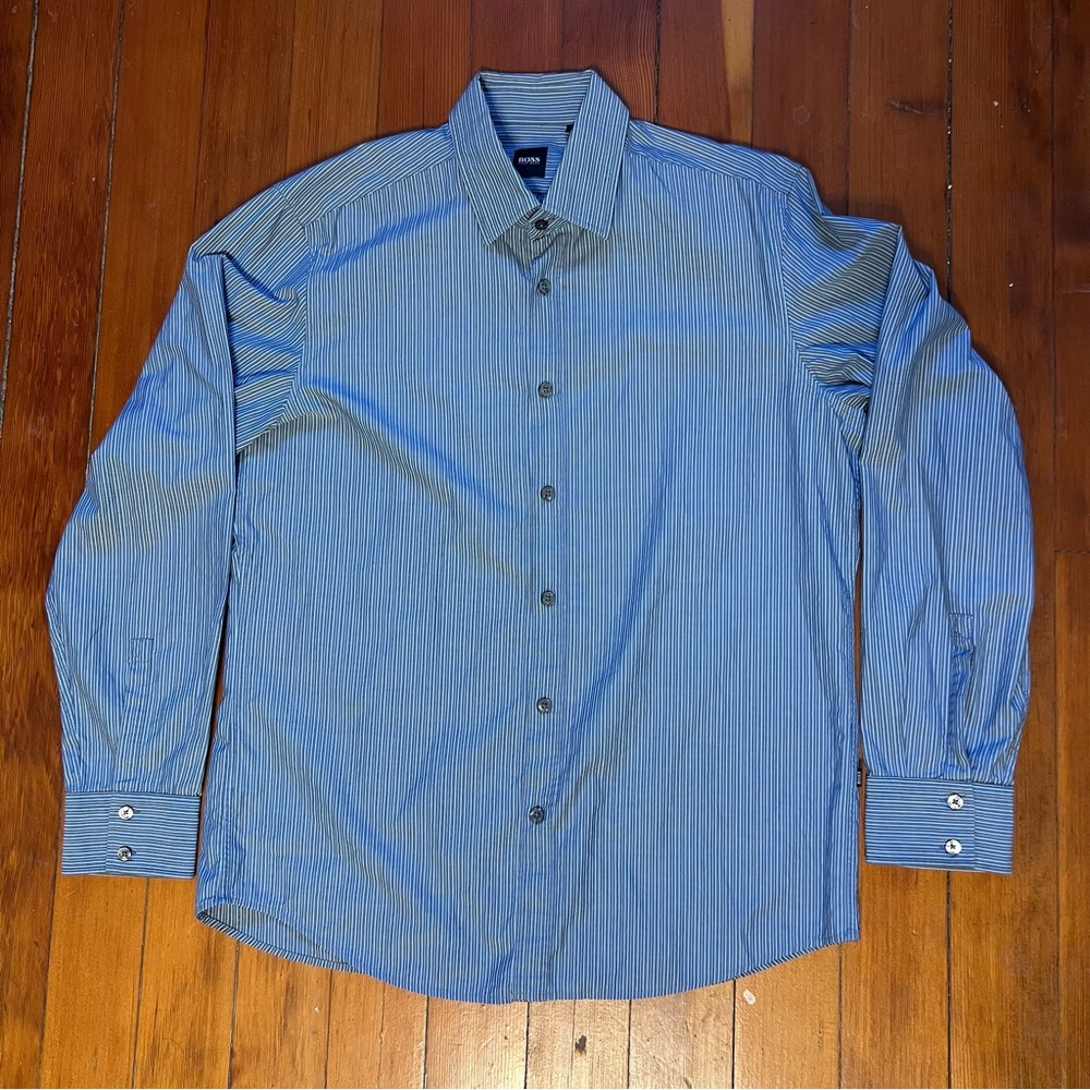 Boss Blue Striped Shirt